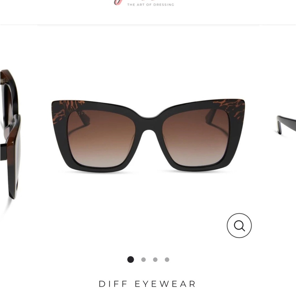 DIFF Eyewear Black and Brown Sunglasses